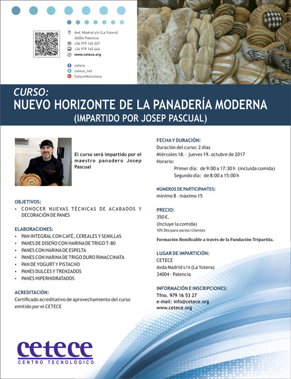 Comienza el curso «Nuevo horizonte de la panadería moderna Impartido por Josep Pascual