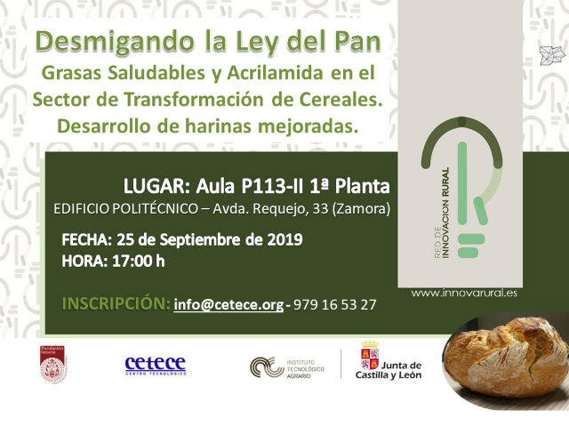 Jornada Difusión:  Desmigando la Ley del Pan en Zamora el 25 de septiembre de 2019