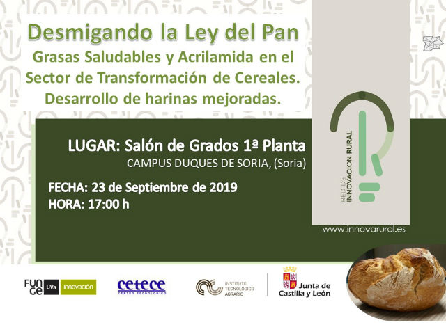Jornada Difusión:  Desmigando la Ley del Pan en Soria el 23 de septiembre de 2019