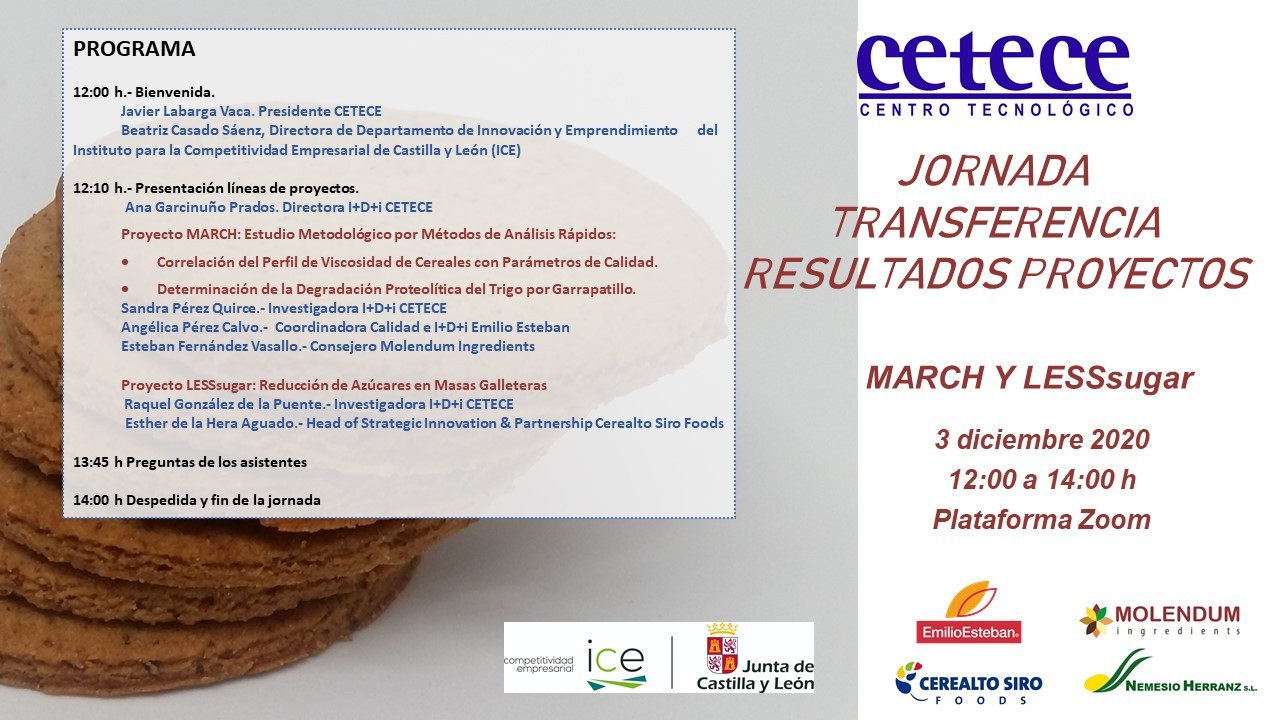 Jornada de Transferencia de Resultados de los Proyectos (MARCH Y LESSsugar)