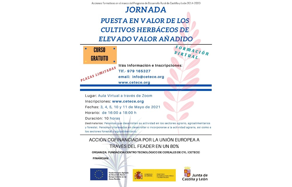 Jornada Puesta en Valor de los Cultivos Herbáceos de Elevado Valor Añadido.