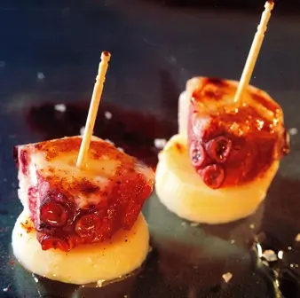 Pincho de pulpo con patata