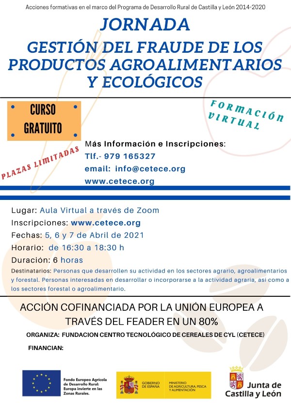 Jornada gestión del fraude de los productos agroalimentarios y ecológicos