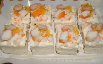 Canapé de cangrejo.