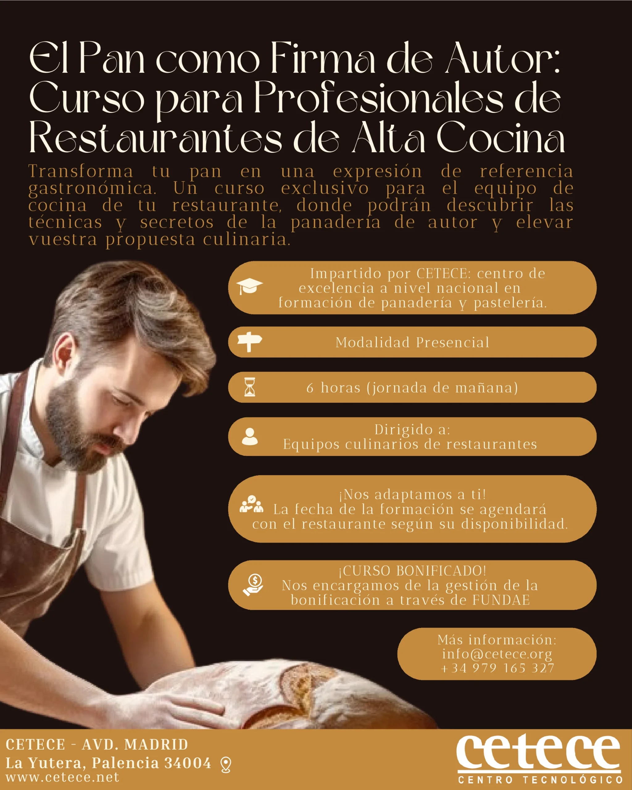 Curso de panadería de autor para alta restauración